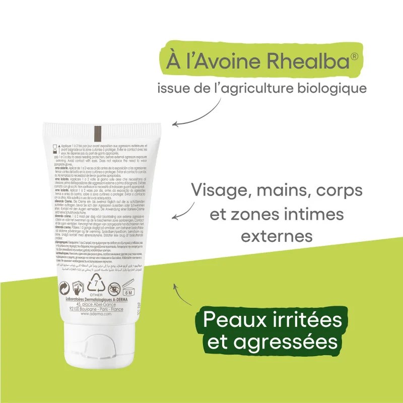 A-DERMA A-DERMA DERMALIBOUR+ BARRIER Crème isolante 50ML — vue 2