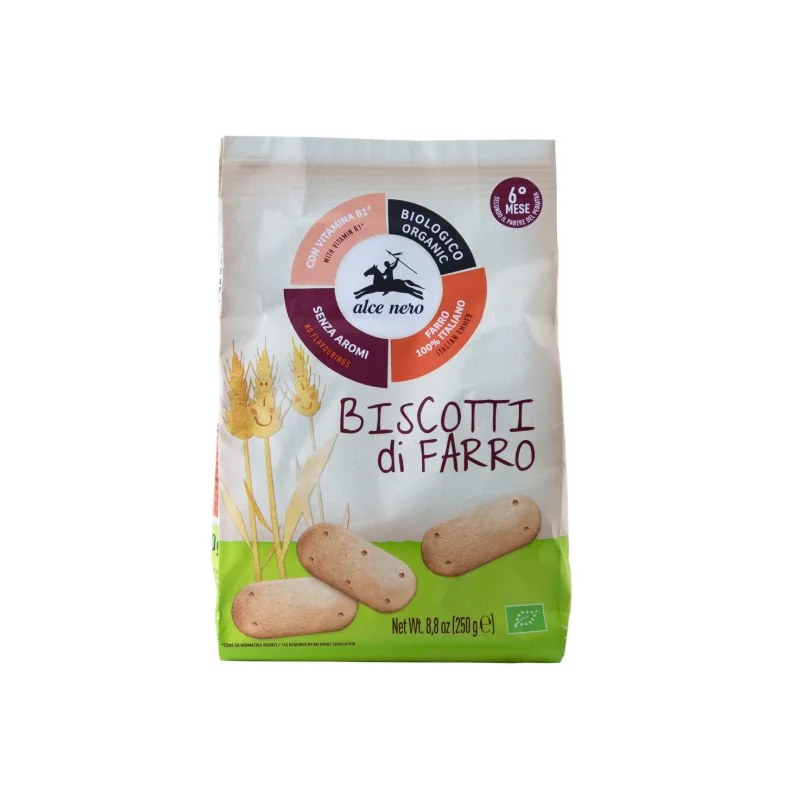 ALCE NERO Alce Nero Biscuit Blé Farro 250G