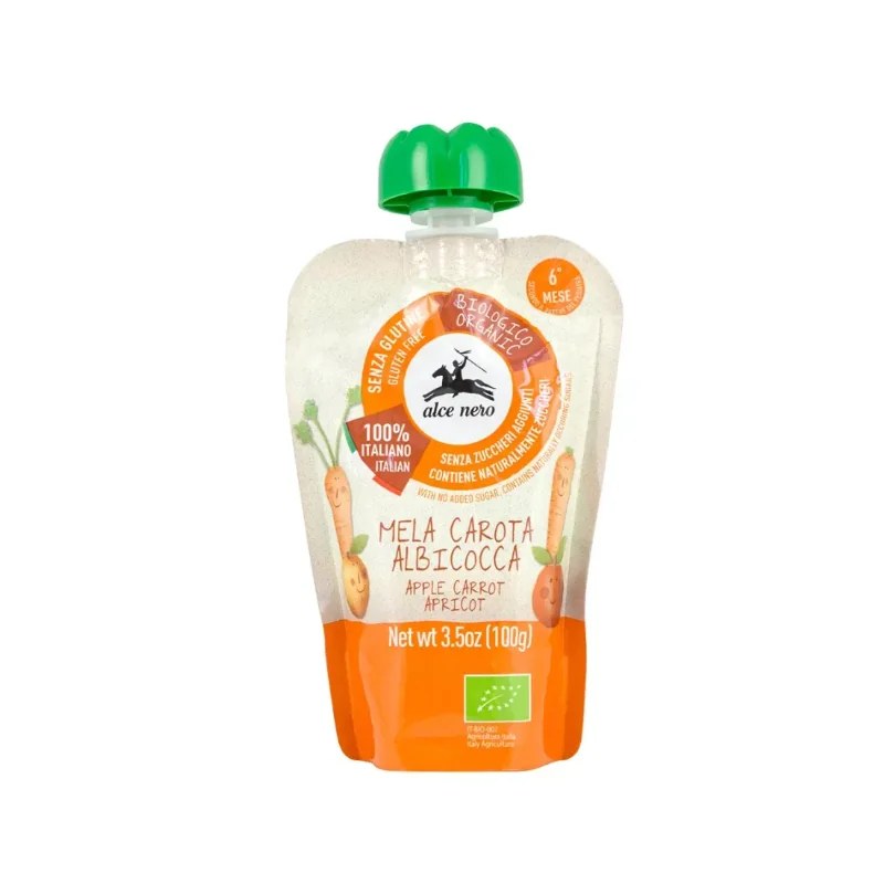 ALCE NERO ALCE NERO POMME CAROTTE ABRICOT 100G