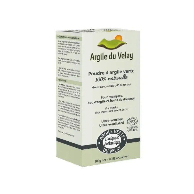 Argile du Velay ARGILE DU VELAY POUDRE D'ARGILE VERTE 300G