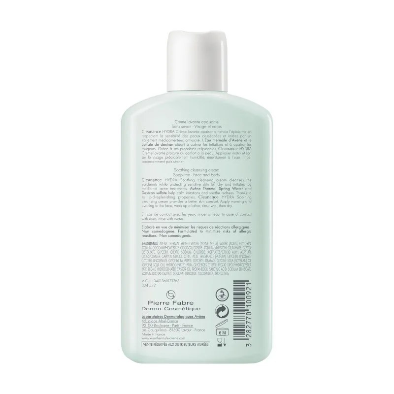 AVENE Avène - Cleanance HYDRA Crème lavante apaisante 200 ml — vue 2