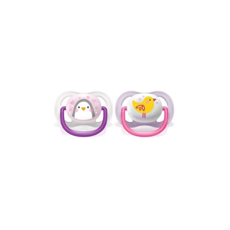 AVENT AVENT SUCETTE ULTRA AIR ANIMALS 0-6 MOIS SCF080/06 Poussin Pingouin