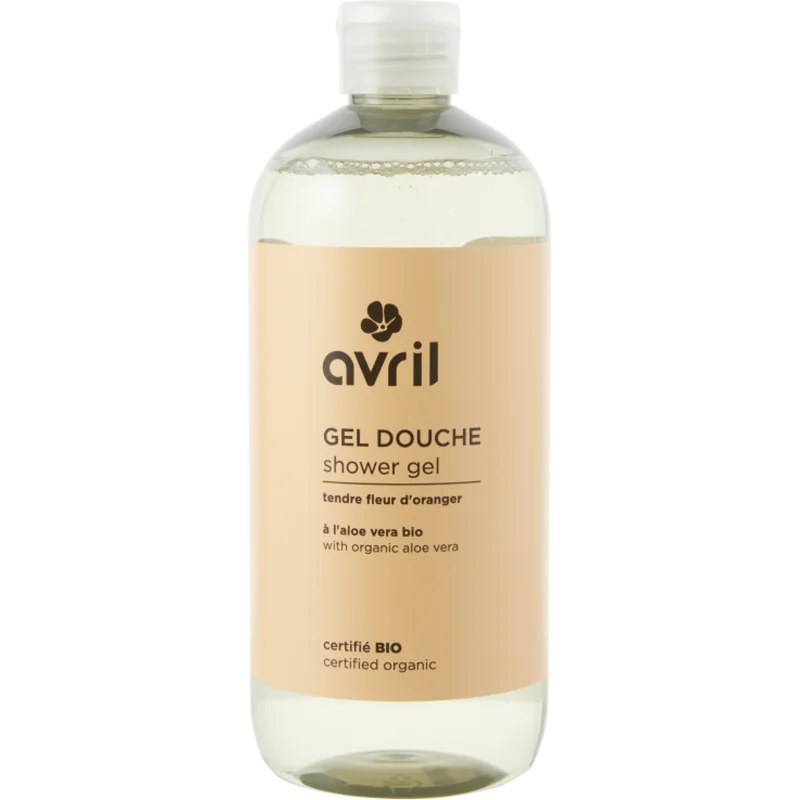 Avril AVRIL GEL DOUCHE TENDRE FLEUR D ORANGER ET A L ALOE VERA BIO 500 ML