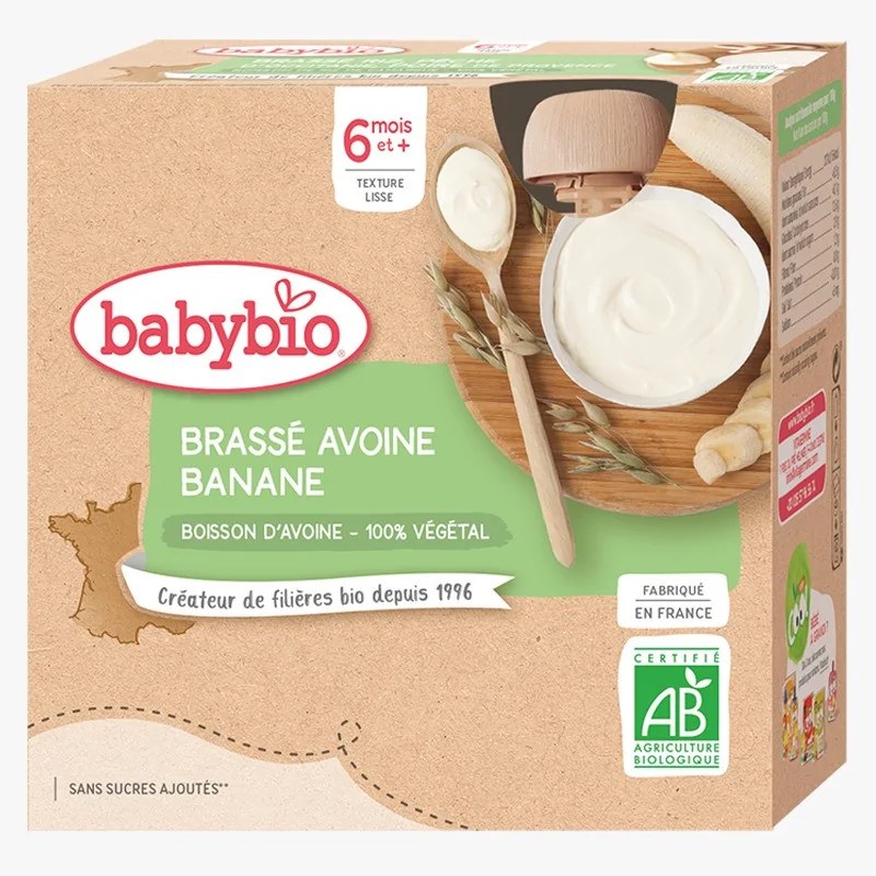 BABYBIO BABYBIO GOURDE BRASSE AVOINE BANANE 4x85G