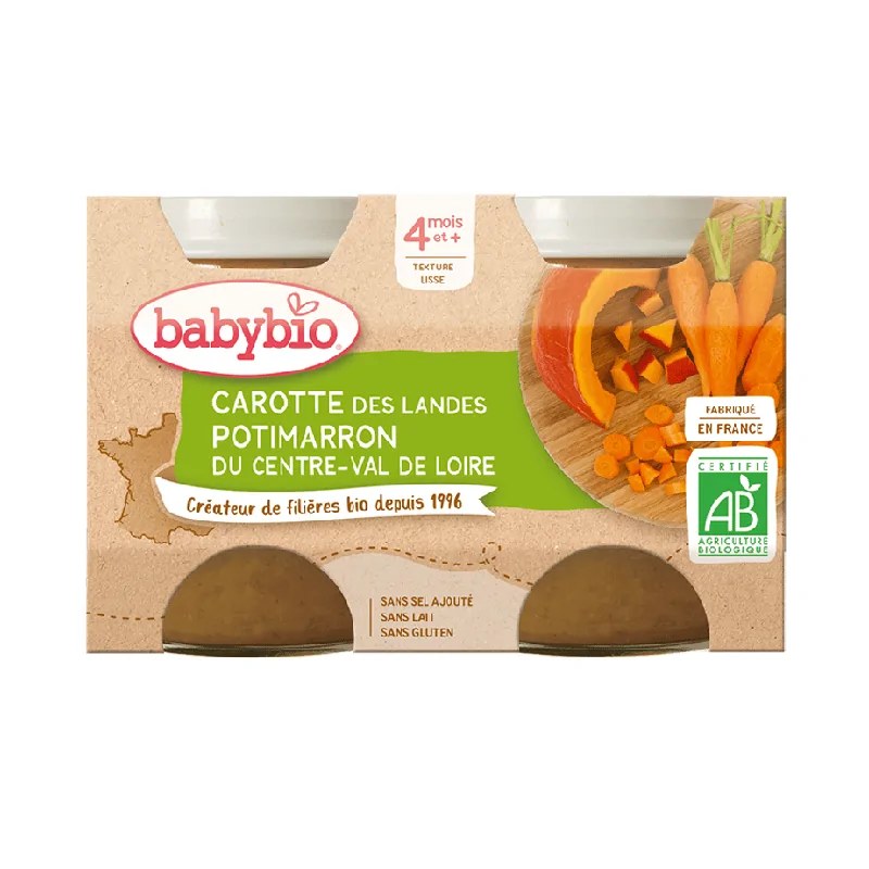 BABYBIO Babybio POT CAROTTE POTIMARRON 2x130G