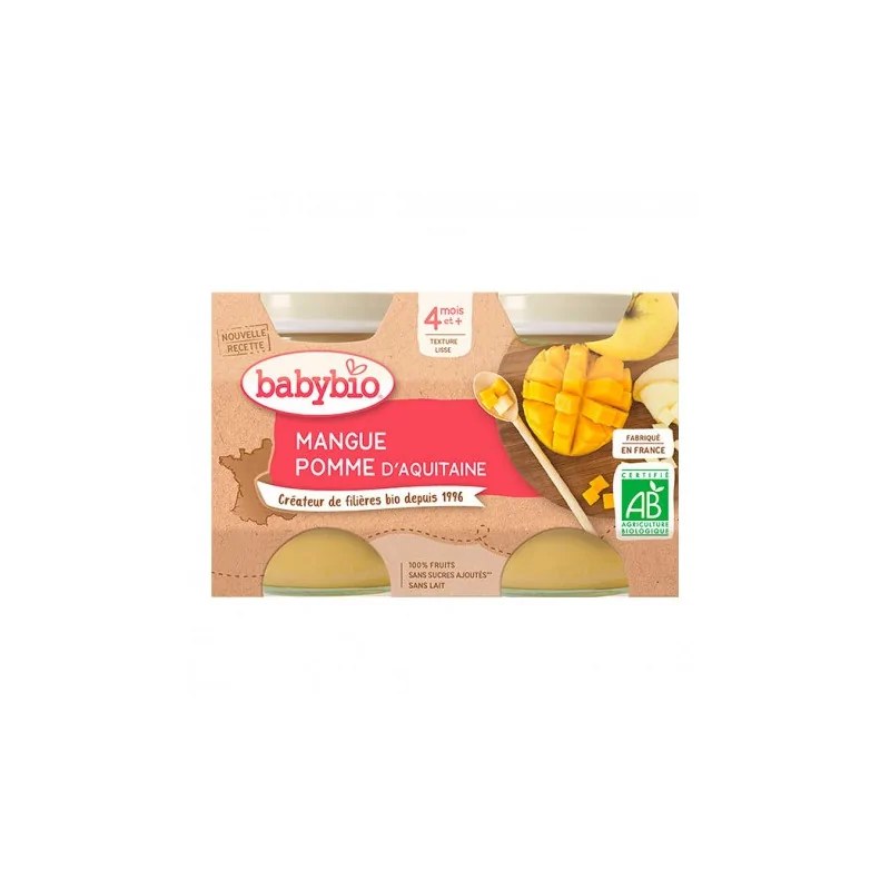 BABYBIO BABYBIO POT MANGUE POMME 2 X 130 G