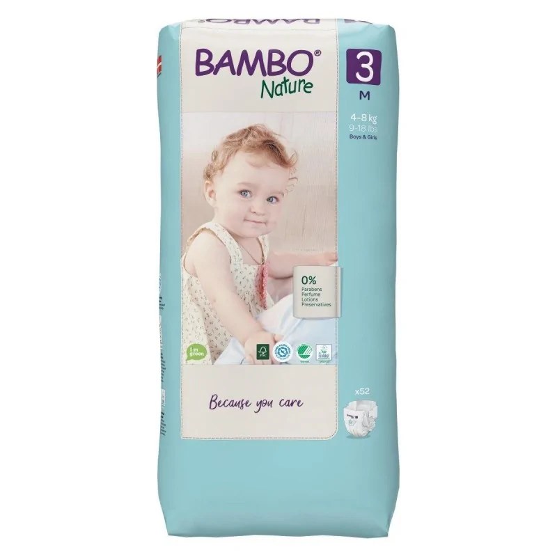 BAMBO NATURE BAMBO NATURE COUCHES  3, 4-8KG.   52 u