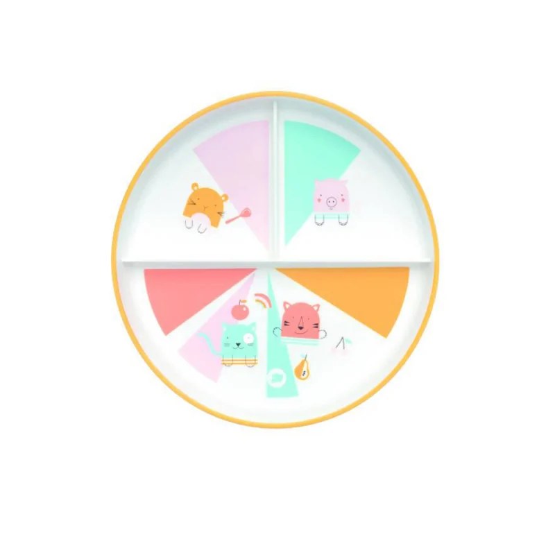 Bébé Confort BÉBÉ CONFORT ASSIETTE D'APPRENTISSAGE AVEC COMPARTIMENTS - DOMINO