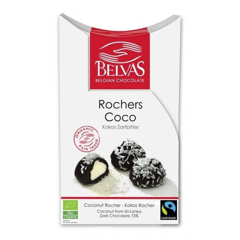 BELVAS BELVAS ETUI CHOCOLAT COCO ROCHERS SANS SUCRE AJOUTE AVEC STEVIA 100 G