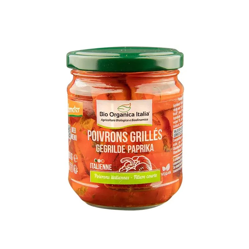BIO ORGANICA BIO ORGANICA POIVRONS GRILLÉS À L'HUILE DEMETER 190G