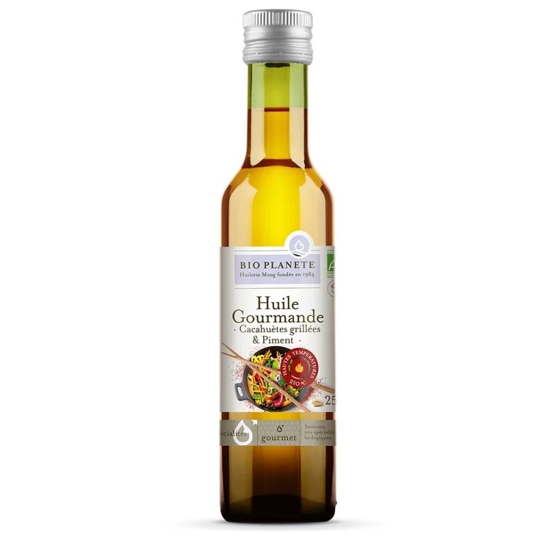 Bio Planète Bio Planète Huile Gourmande de Cacahuètes Grillées et Piment 250Ml
