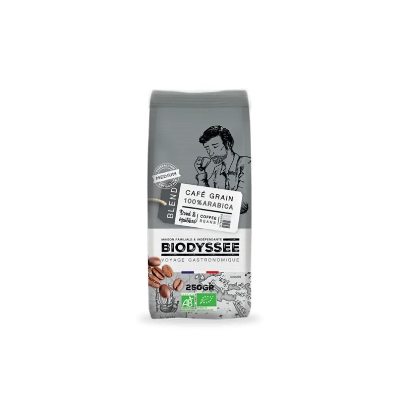 BIODYSSEE BIODYSSEE CAFE GRAIN 100 % ARABICA MEDIUM 250G