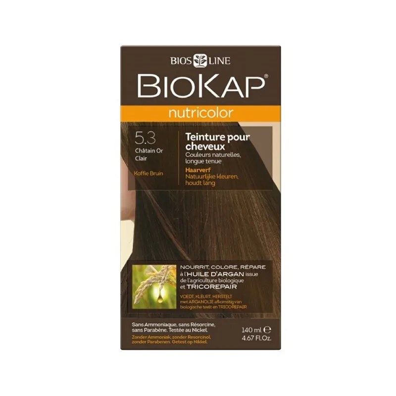 Biokap BIOKAP NUTRICOLOR TEINTURE POUR CHEVEUX CHATAIN OR CLAIR 5.3