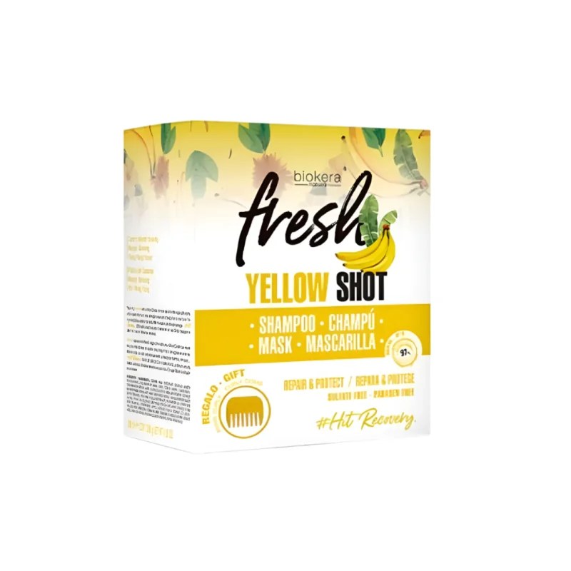BIOKERA Biokera Yellow Shot Shampoing 200ml+ Masque 250ml Pack