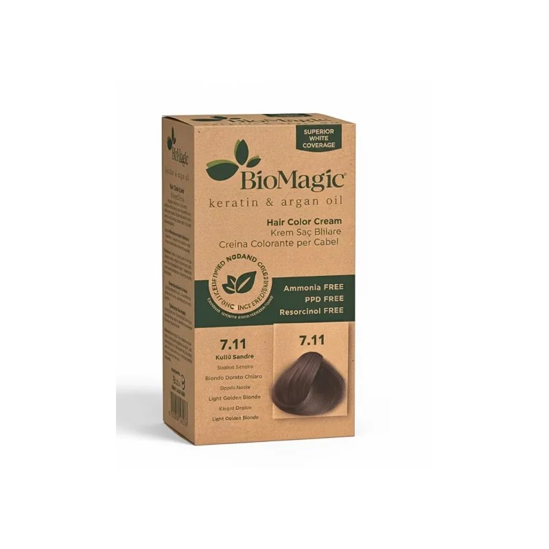 Biomagic Biomagic Hair Color Cream Kit 7/11 Intense Ash Blonde