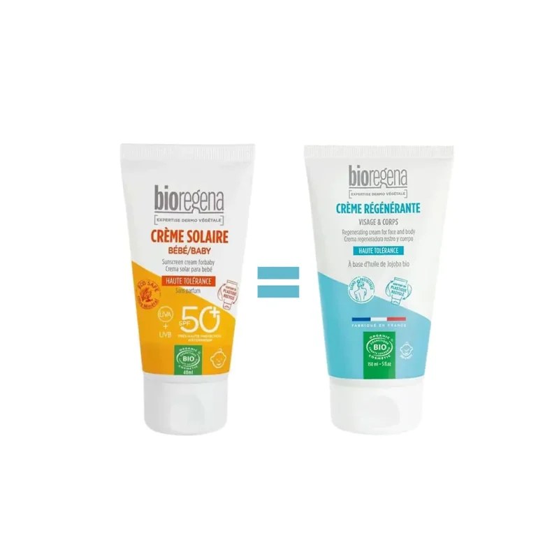 Bioregena BioRegena Crème Solaire Invisible Bébés Spf50 – 40ml + Crème Régénérante 150ml Offerte