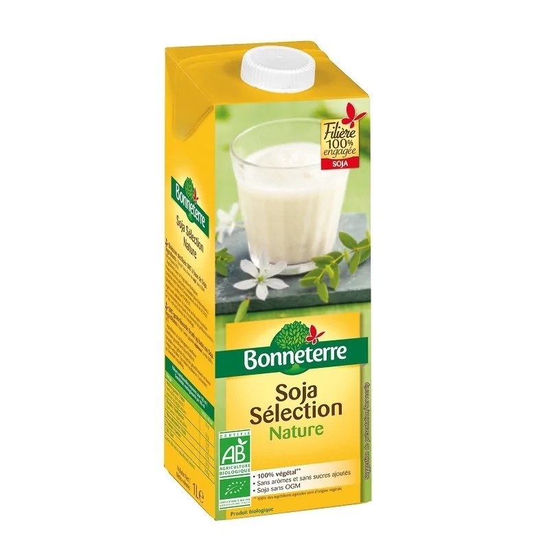 Bonneterre BONNETERRE Boisson Soja sélection Nature bio 1L