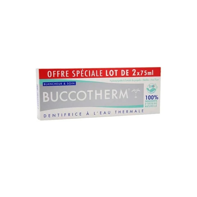 BUCCOTHERM  Buccotherm Dentifrice Blancheur Et Soin 75ml x2 PACK