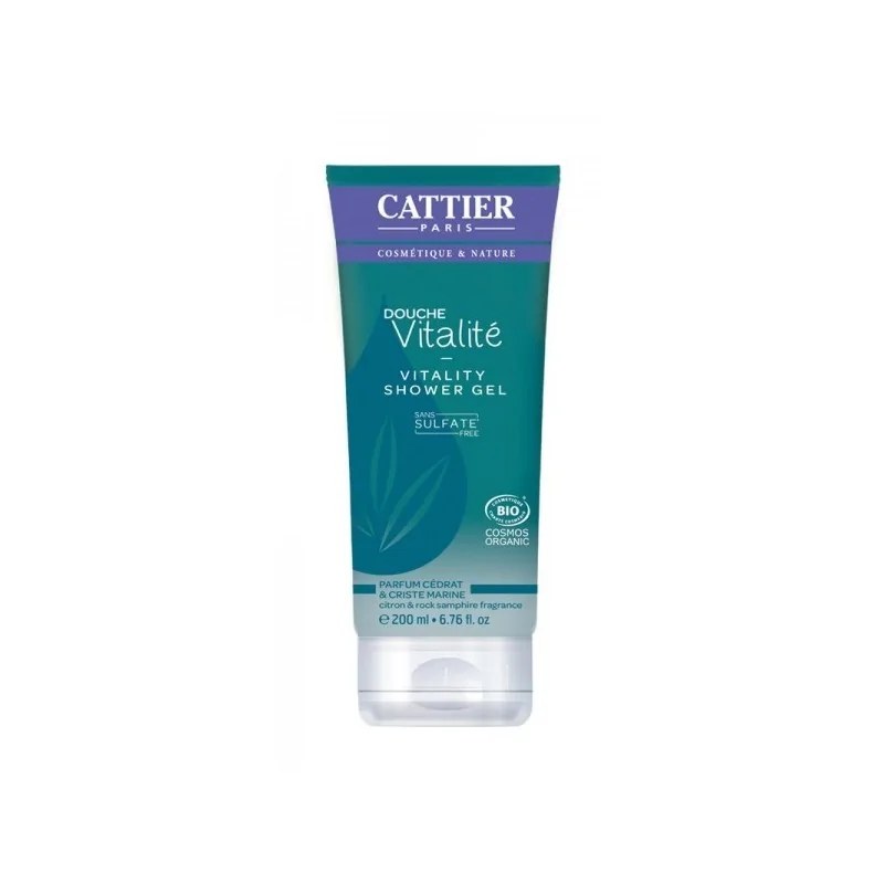 CATTIER Cattier Douche vitalité SANS SULFATES  Cédrat Criste marine 200ML