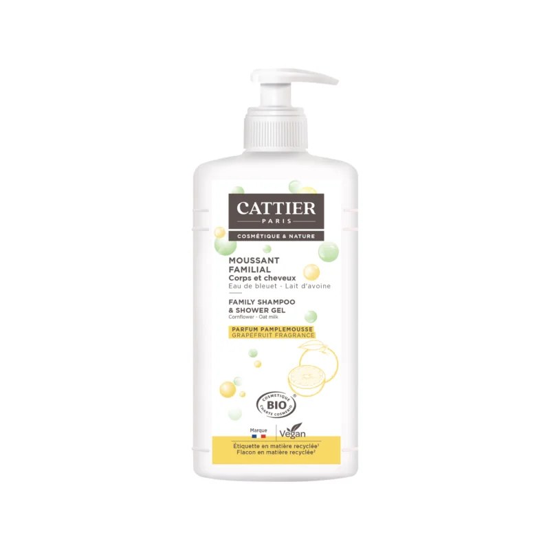 CATTIER Cattier  MOUSSANT FAMILIAL – Corps et cheveux 1L