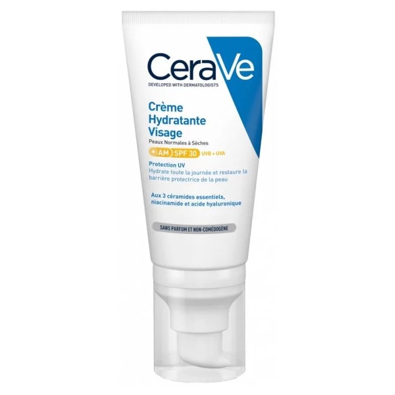 CERAVE   CERAVE CREME HYDRATANTE VISAGE SPF 30 PEAUX NORMALES A SECHES 52 ML