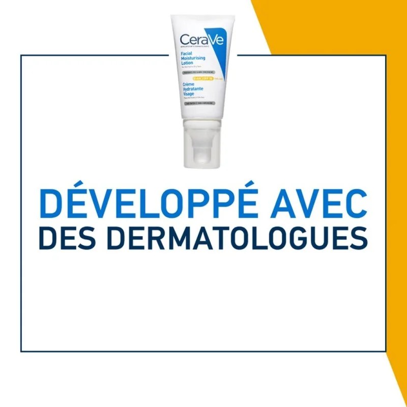 CERAVE   CeraVe Crème Hydratante Visage SPF50 Peaux Normales À Sèches  40ml — vue 4