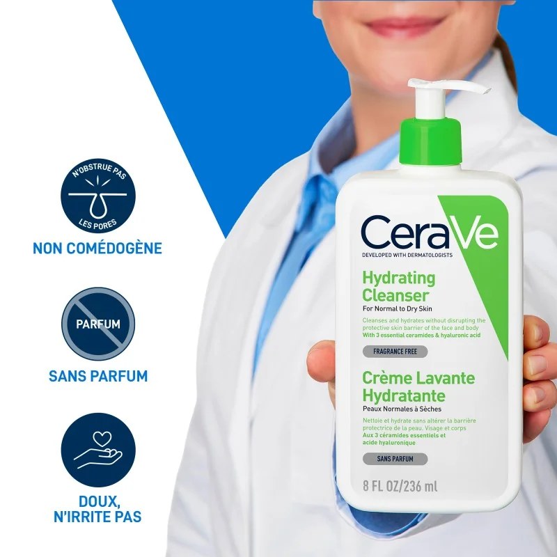 CERAVE   CERAVE CRÈME LAVANTE HYDRATANTE 236ML — vue 5