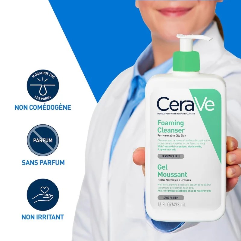 CERAVE   CERAVE GEL MOUSSANT PEAUX NORMALES À GRASSES 473ML — vue 6