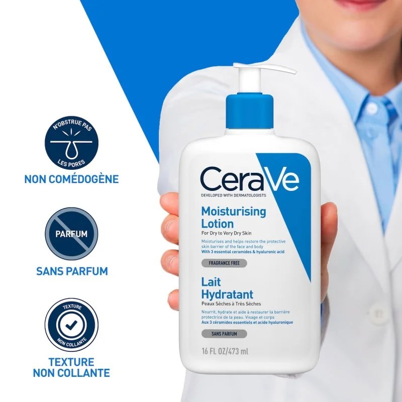 CERAVE   CERAVE LAIT HYDRATANT PEAUX SÈCHES A TRÈS SÈCHES 473ML — vue 2