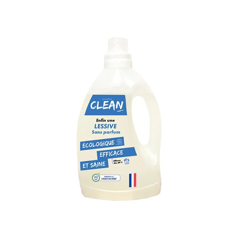 CLEAN CLEAN LESSIVE 30 LAVAGES SANS PARFUM BEBE 1,5L
