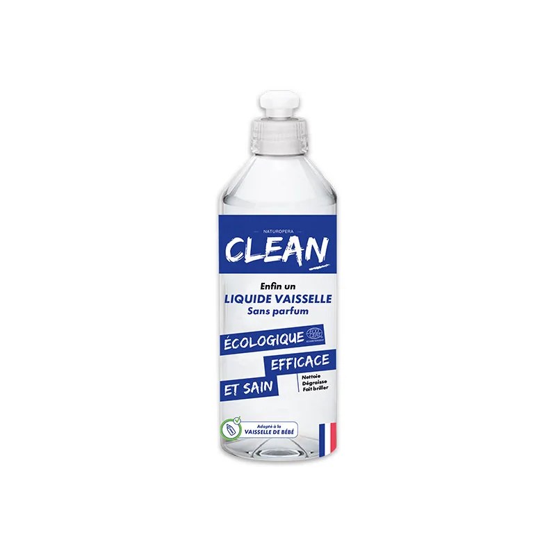 CLEAN CLEAN LIQUIDE VAISSELLE SANS PARFUM 500ML