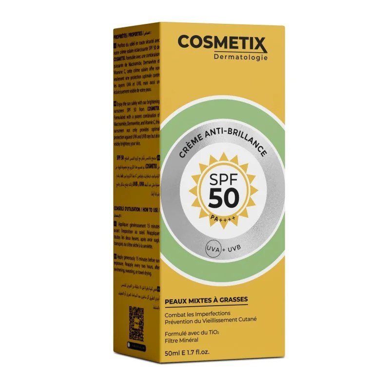 COSMETIX DERMATOLOGIE COSMETIX DERMATOLOGIE SOIN 2X1 ANTI-BRILLANCE SPF50 50ml