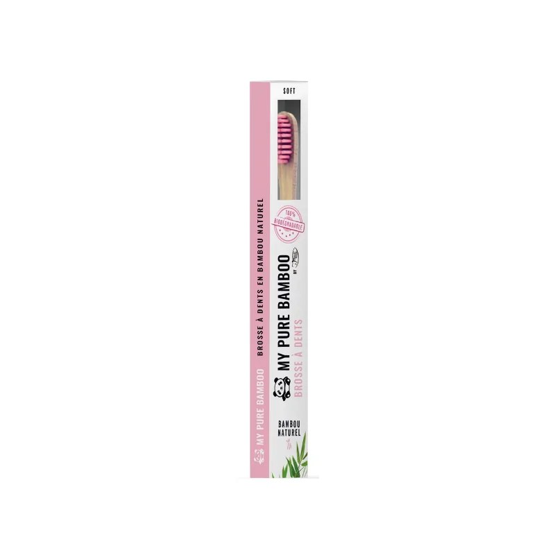 DENTI SMILE DENTI-SMILE BROSSE A DENT BAMBOU MEDIUM ROSE