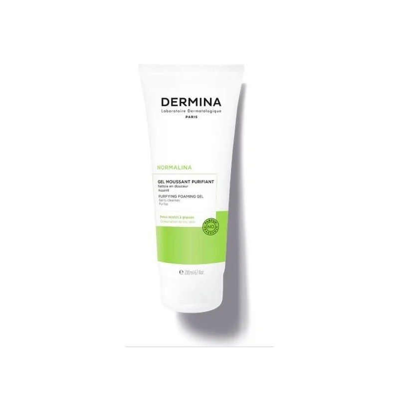 DERMINA  DERMINA NORMALINA GEL MOUSSANT PURIFIANT PEAUX MIXTES A GRASSES 200ML