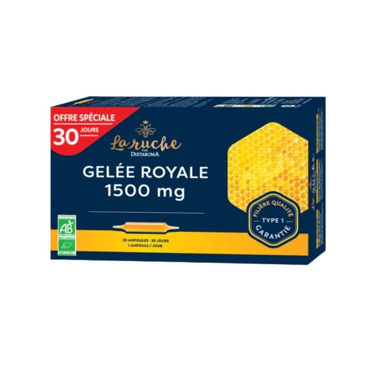 dietaroma DIETAROMA GELÉE ROYALE BIO 1500MG - 30 AMPOULES DE 15ML