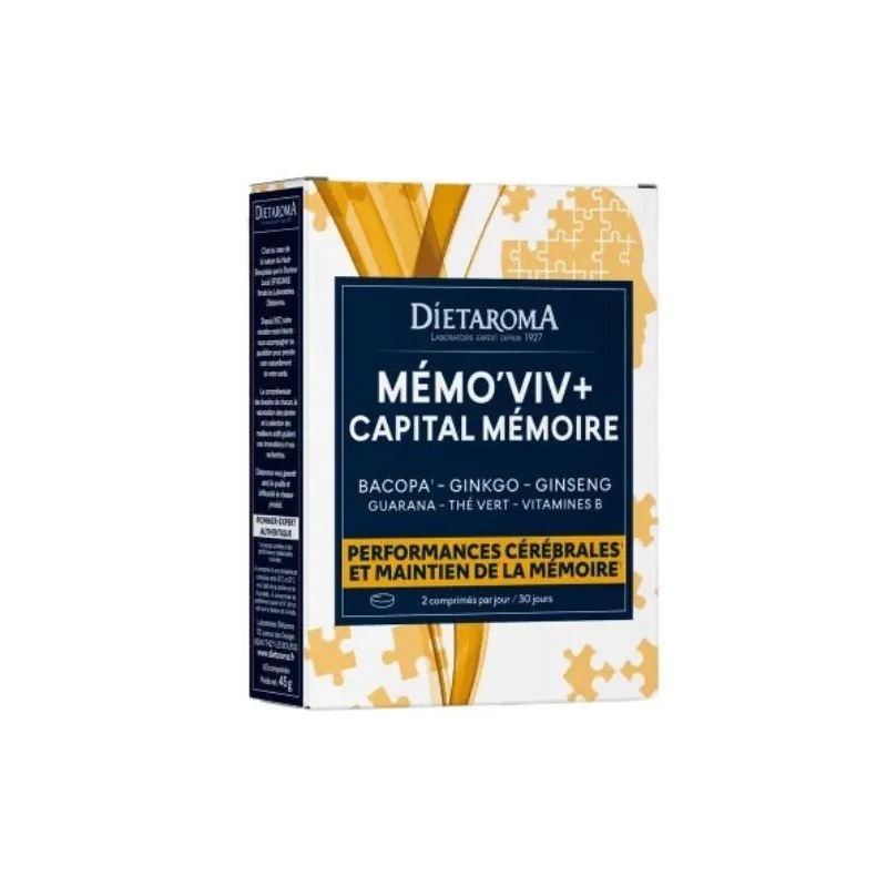 dietaroma DIETAROMA MÉMO VIV CAPITAL CÉRÉBRAL MÉMOIRE 60 Comprimès