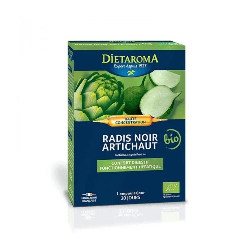 dietaroma Dietaroma radis noir artichaut forté bio - 20 ampoules de 10 ml