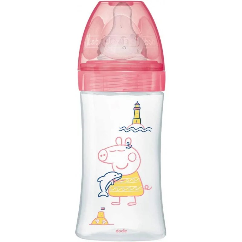 dodie DODIE BIBERON INITIATION+ 270ML SN Peppa Pig 0-6 M TET RONDE 3 VIT D2