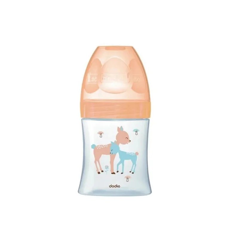 dodie DODIE BIBERON SENS+ VERRE 150ML BEIGE BICHE 0-6 M TÉT PLATE D1