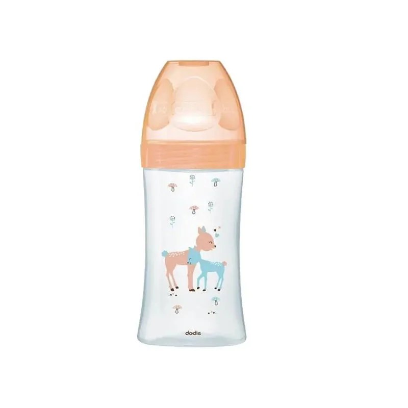 dodie DODIE BIBERON SENS+ VERRE 270ML BEIGE BICHE 0-6 M TÉT PLATE D2