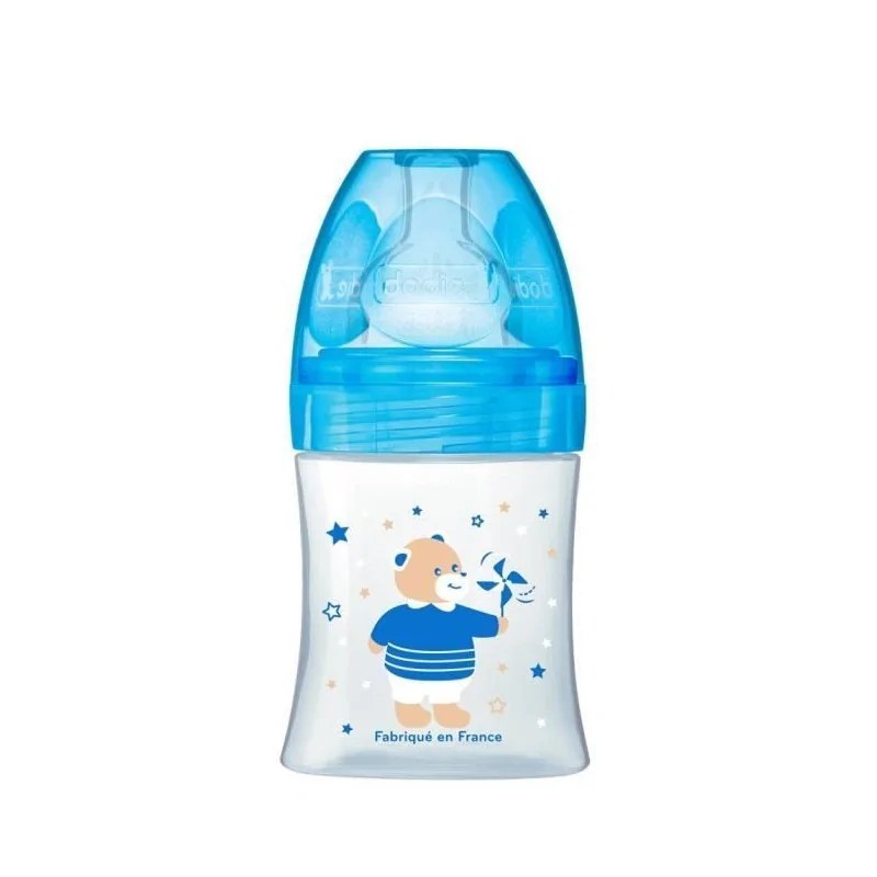 dodie DODIE BIBERON SENSATION+ 150ML BLEU OURSON 0-6 M TÉT PLATE D1