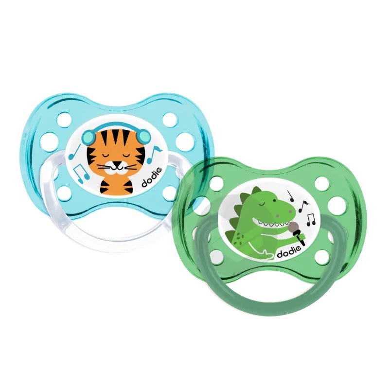 dodie DODIE SUCETTE ANATOMIQUE 28 +6M DUO TIGRE/DINOSAURE