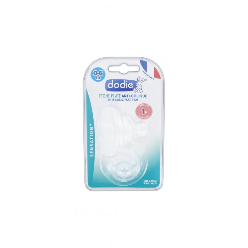 dodie DODIE TETINE PLATE SENSATION+ ANTI COLIQUE D1 0-6M X2