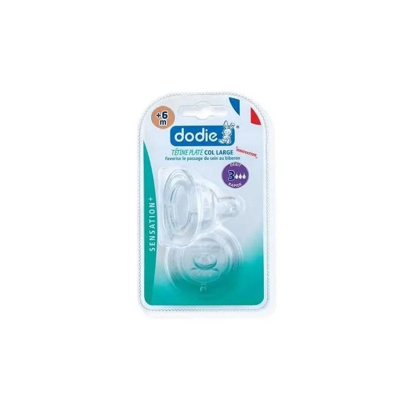 dodie DODIE TETINE PLATE SENSATION+ ANTI COLIQUE D3 +6M X2