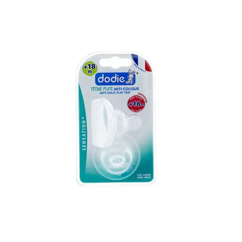 dodie DODIE TETINE PLATE SENSATION+ ANTI COLIQUE D5 +18M X2