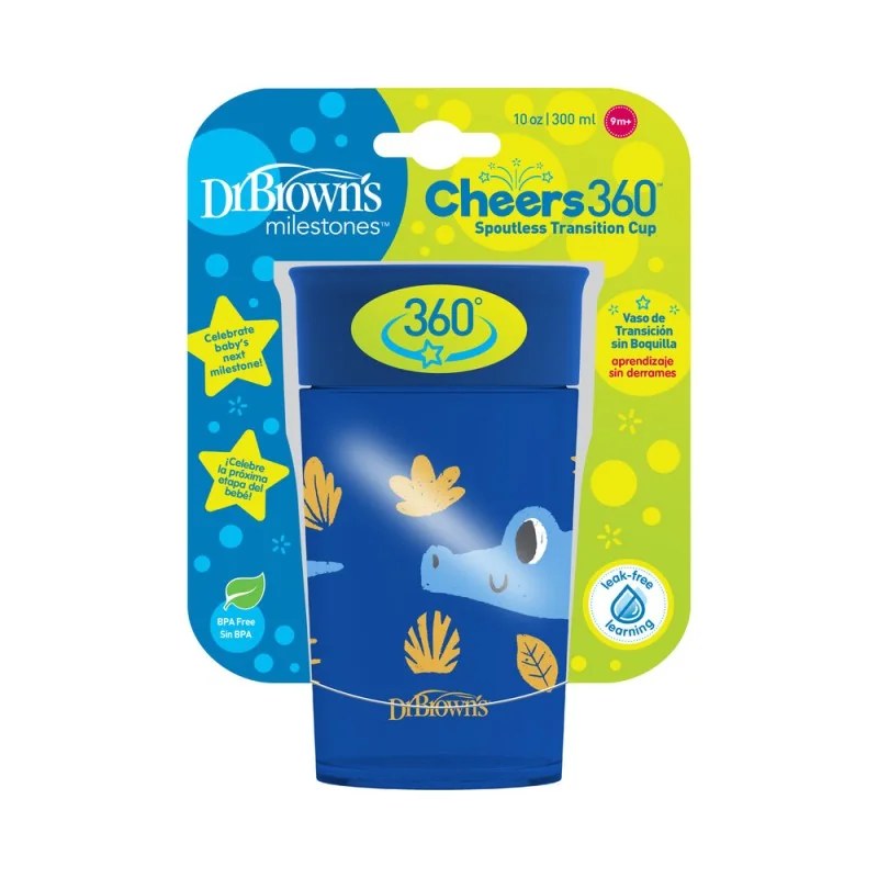 Dr Brown’s Dr Brown’s Cheers 360° cup bleu 300 ml