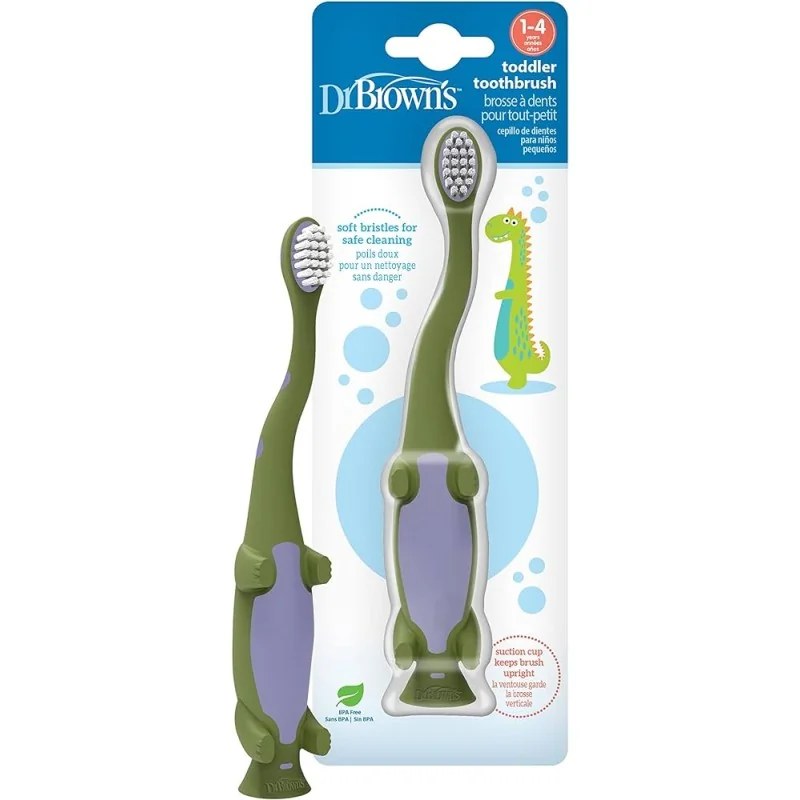 Dr Brown’s DR BROWNS BROSSE A DENTS BEBE 1-4 ANS DINOSAURE VERT