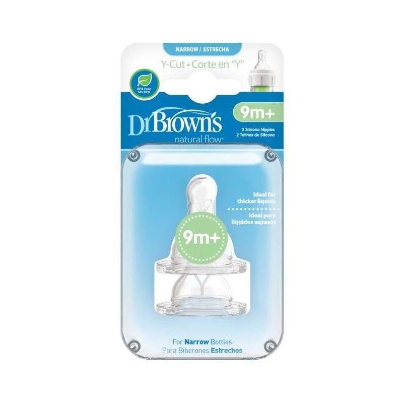 Dr Brown’s DR BROWNS TETINE COLE ETROIT LIQUIDE EPAIS NIVEAU 4 9MOIS+ PACK DE 2
