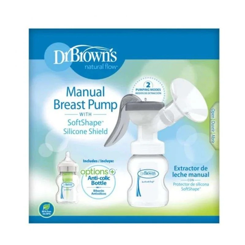 Dr Brown’s DR BROWNS TIRE LAIT MANUEL AVEC TETERELLE EN SILICONE SOFTSHAPE