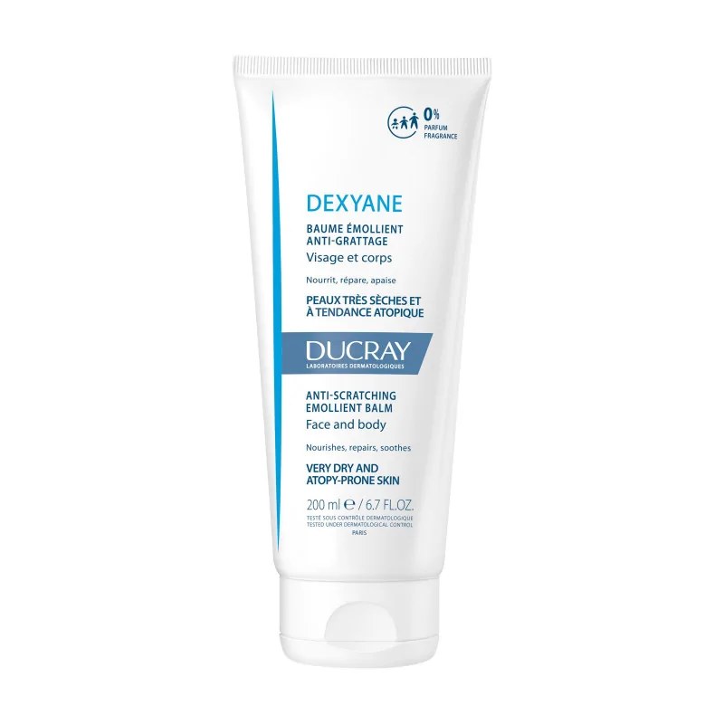 DUCRAY Ducray — Baume Émollient Anti-grattage — Crème pour peaux très sèches et à tendance atopique — Dexyane 200 ml